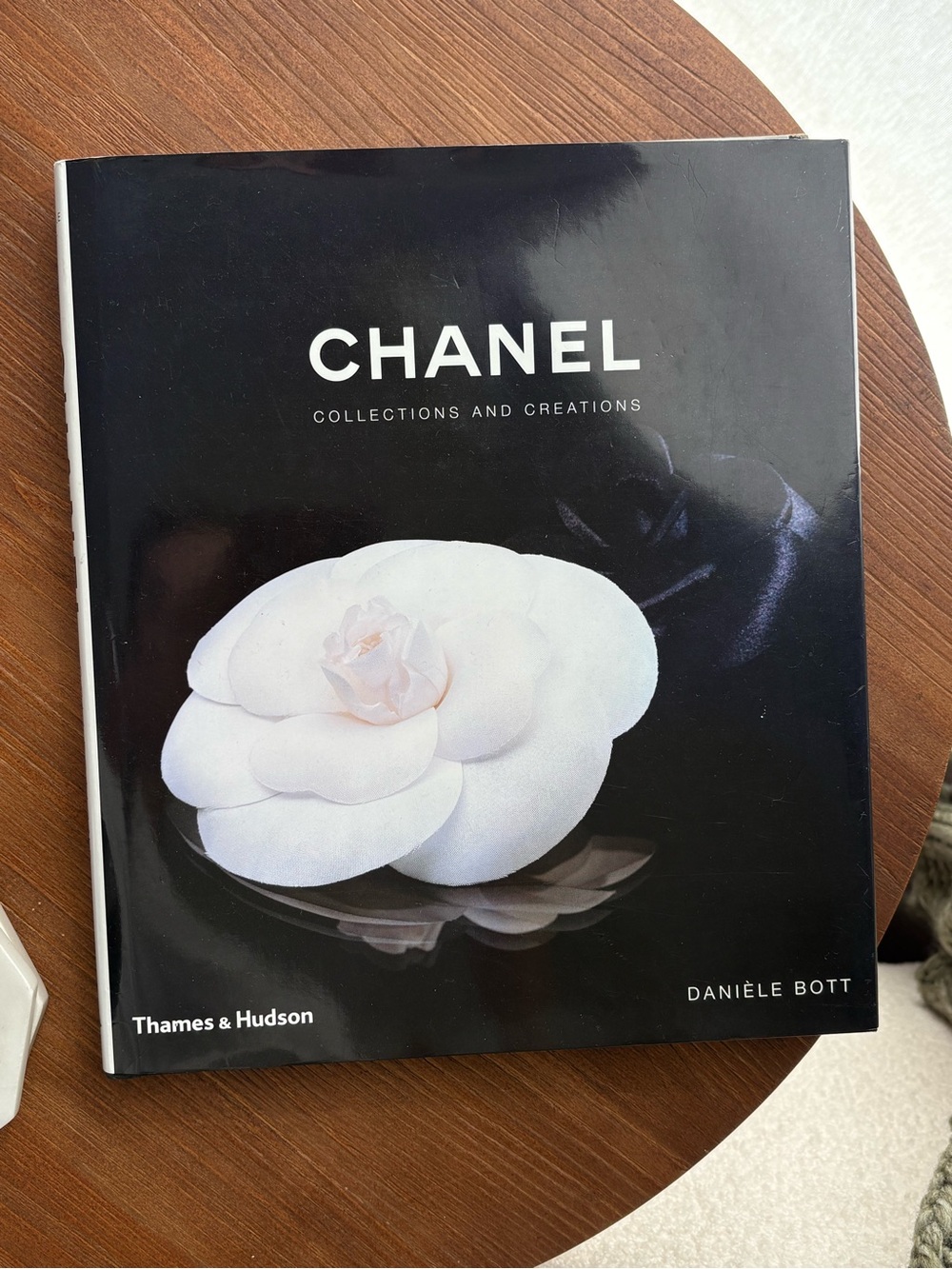 CHANEL Black Hardcover Coffee Table Book with White Camellia